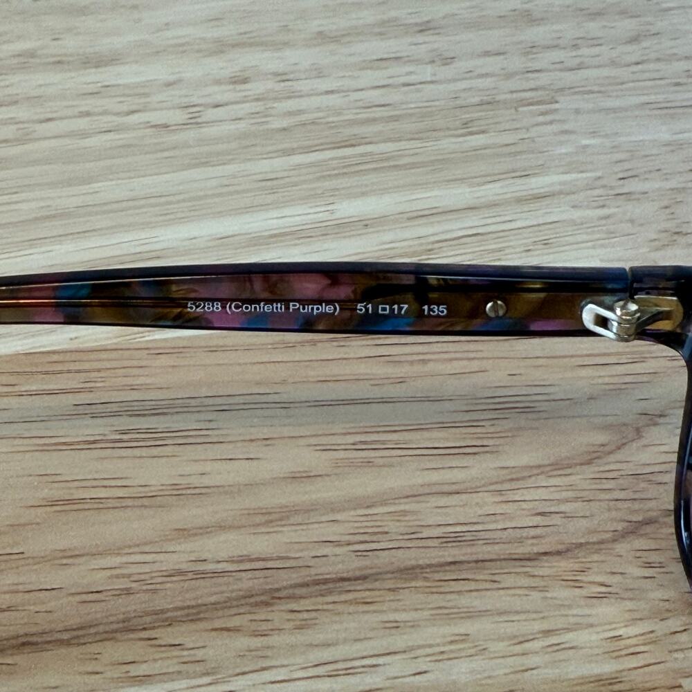 Coach HC6065Z 5288 Eyeglass Frames Confetti Purple 51-17-135 RX-Ready Glasses - Picture 4 of 11